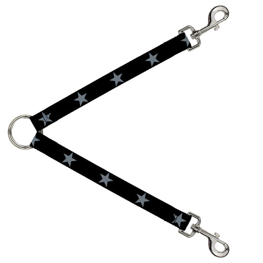 Dog Leash Splitter - Star Black/Silver