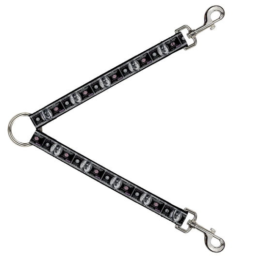 Dog Leash Splitter - 100 Dollar Bill X-Ray Black/White