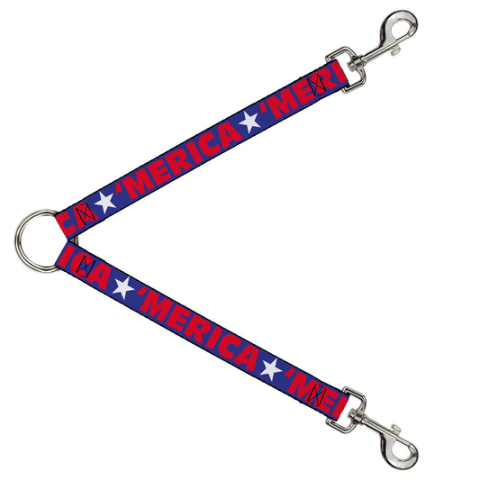 Dog Leash Splitter - 'MERICA/Star Blue/Red/White
