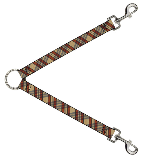 Dog Leash Splitter - Americana Plaid X