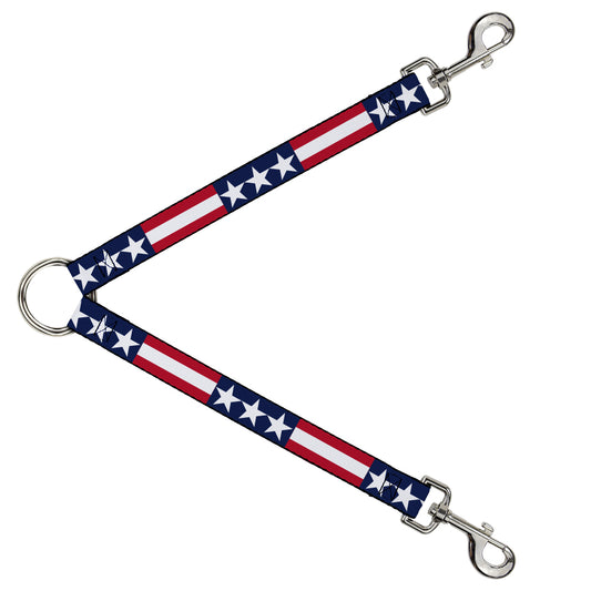 Dog Leash Splitter - Americana Stars & Stripes