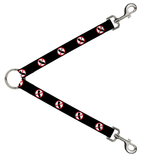 Dog Leash Splitter - Anti-California Logo Black/Red/White