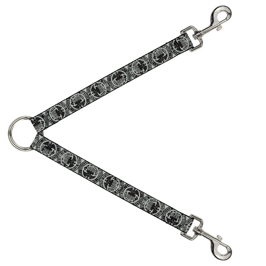 Dog Leash Splitter - Americana Federal Reserve Seal Weathered Gray/Black