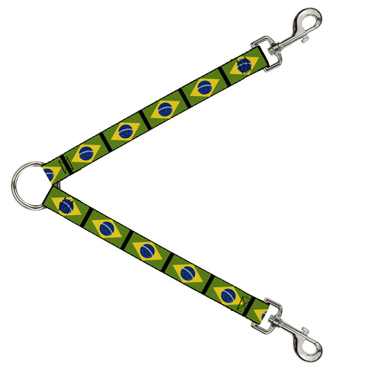 Dog Leash Splitter - Brazil Flags
