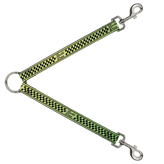Dog Leash Splitter - Buckle-Down Cab Stripe Green/Yellow Fade