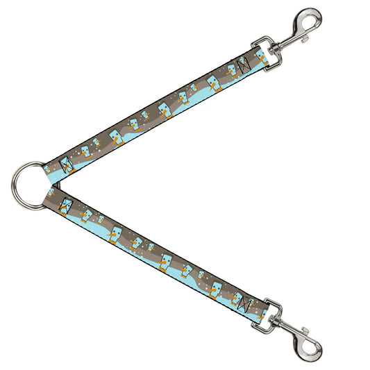 Dog Leash Splitter - Block Penguins Navy