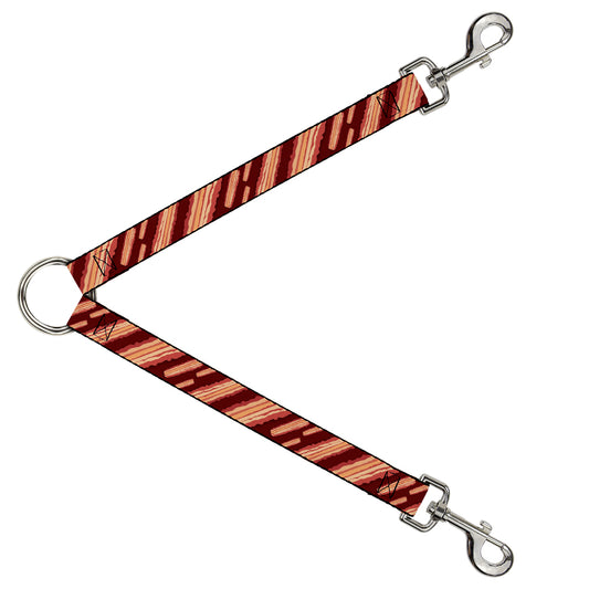 Dog Leash Splitter - Bacon Slices Maroon