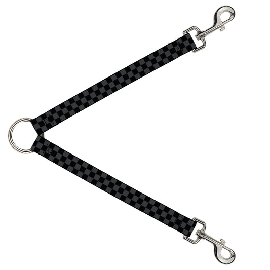 Dog Leash Splitter - Checker Black/Gray