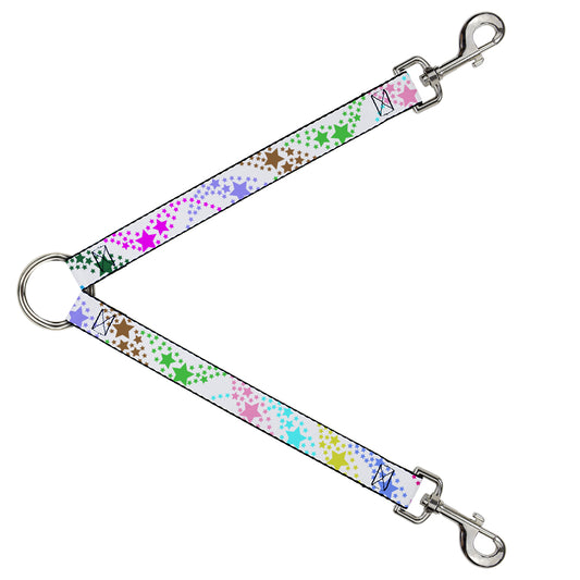 Dog Leash Splitter - Falling Stars White/Multi Color