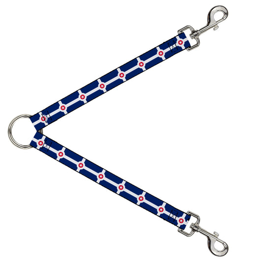 Dog Leash Splitter - Indianapolis Flag Navy Blue White Red