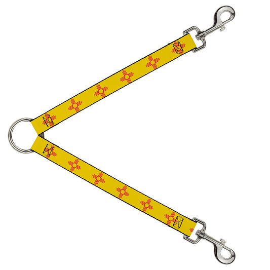 Dog Leash Splitter - New Mexico Flag Yellow Red