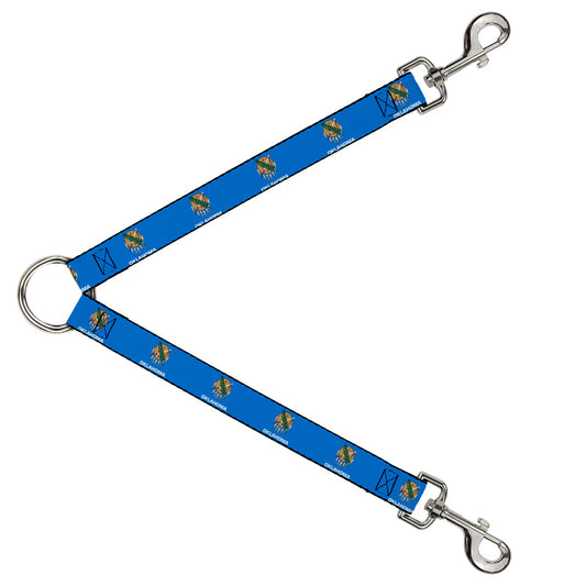 Dog Leash Splitter - Oklahoma State Flag Sky Blue White