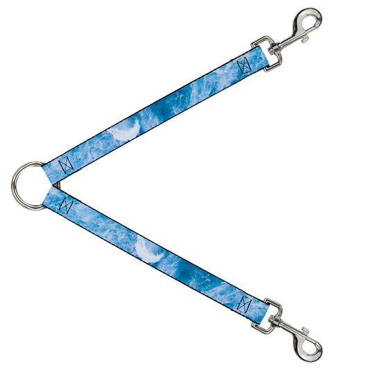 Dog Leash Splitter - Ocean Vivid White Wash