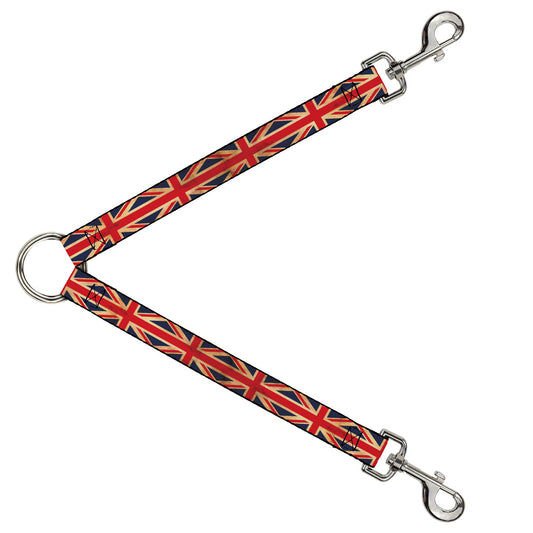 Dog Leash Splitter - United Kingdom Flag Continuous Vintage