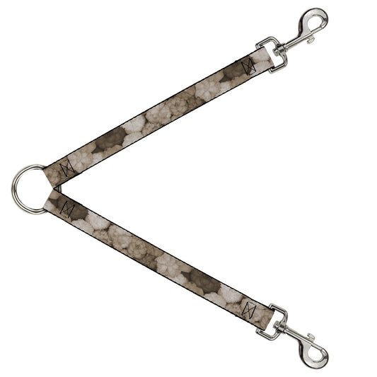Dog Leash Splitter - Vivid Floral Collage2 Sepia