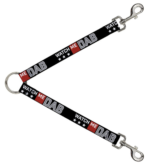 Dog Leash Splitter - WATCH ME DAB/Stars Black/Red/White/Crackle Gray