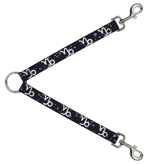 Dog Leash Splitter - Zodiac Capricorn Symbol Constellations Black White