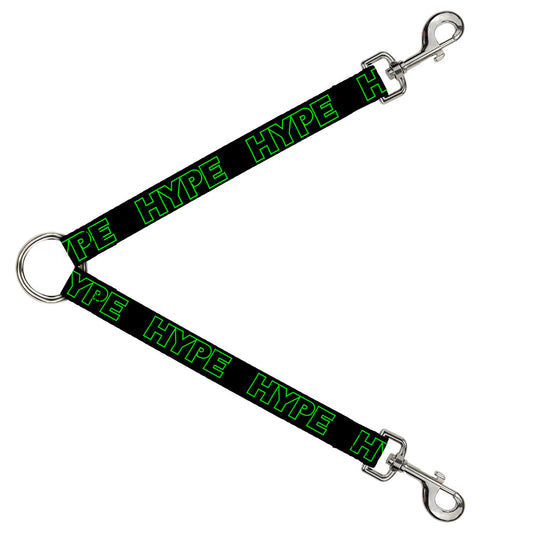 Dog Leash Splitter - HYPE Outline Black Neon Green
