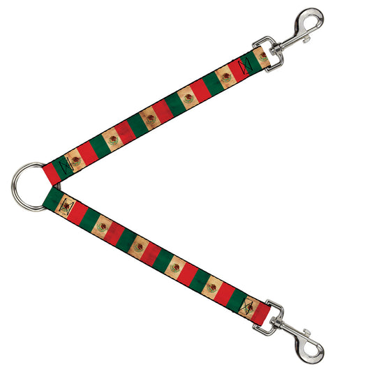 Dog Leash Splitter - Mexico Flag Continuous Vintage