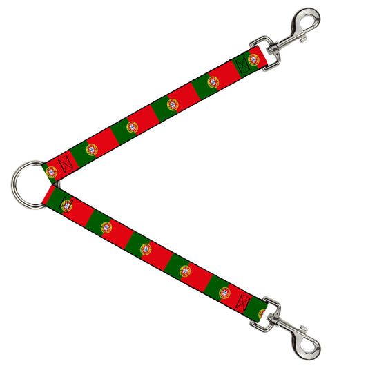Dog Leash Splitter - Portugal Flag Green Red