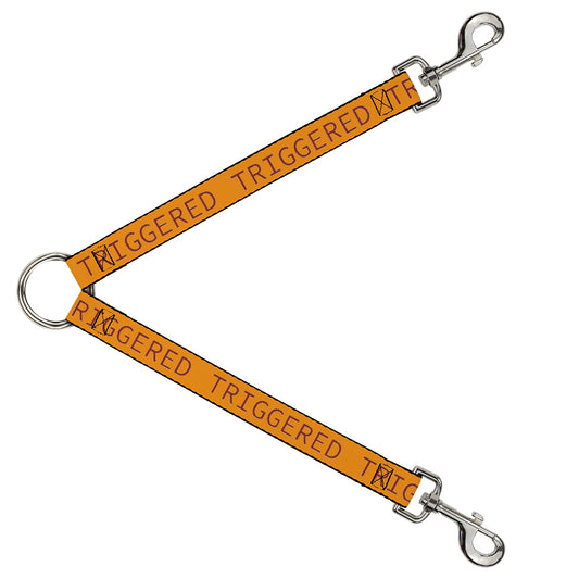 Dog Leash Splitter - TRIGGERED Orange Burgundy