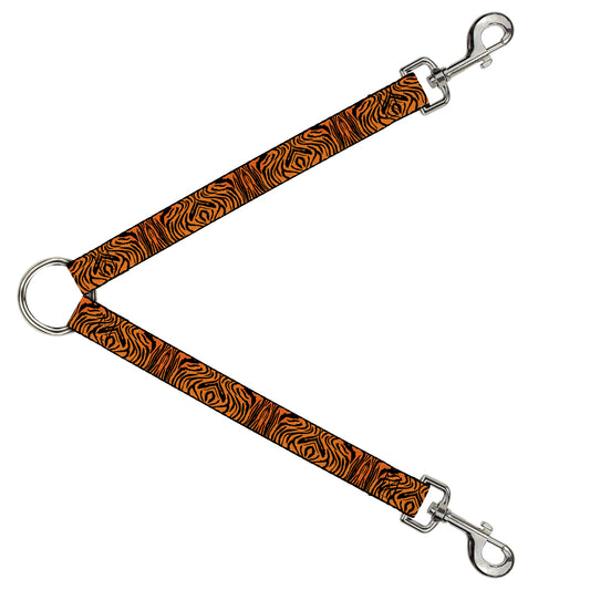 Dog Leash Splitter - Tiger2 Orange Black