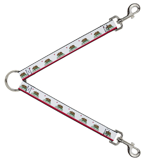 Dog Leash Splitter - California Flag Continuous