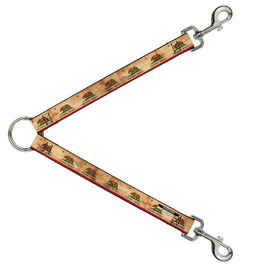 Dog Leash Splitter - California Flag Continuous Vintage