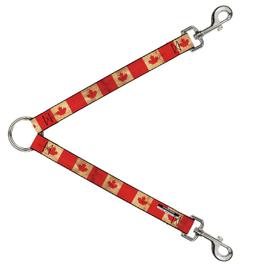 Dog Leash Splitter - Canada Flag Continuous Vintage