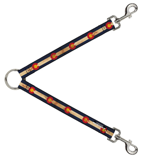 Dog Leash Splitter - Colorado Flag Continuous Vintage