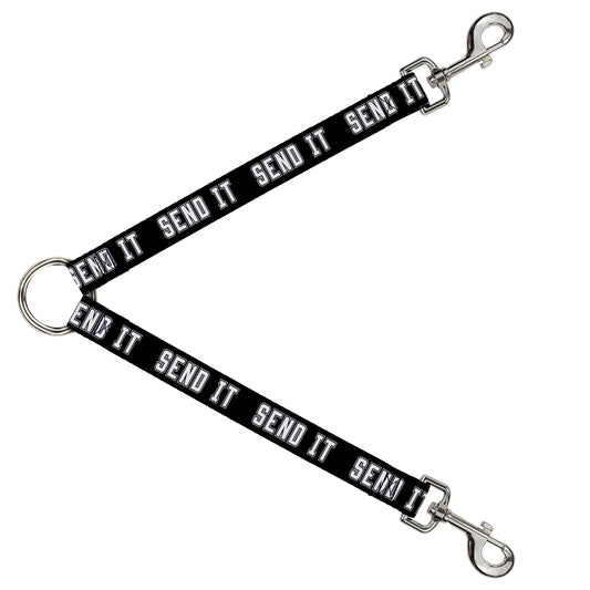 Dog Leash Splitter - SEND IT Black White