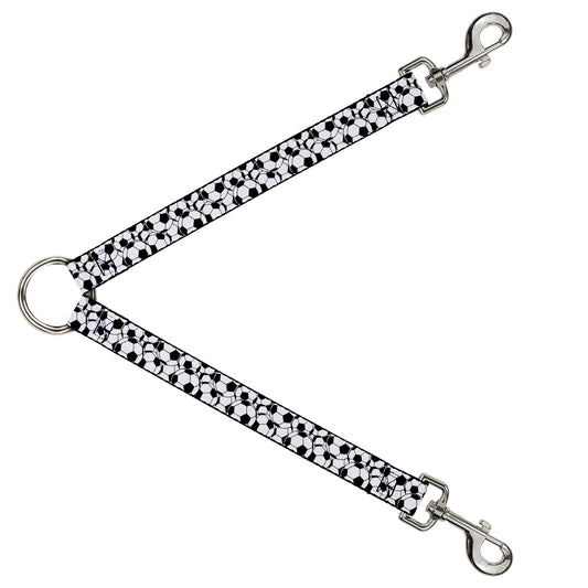 Dog Leash Splitter - Soccer Balls Stacked