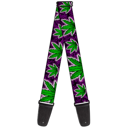 Guitar Strap - Marijuana Haze Purple