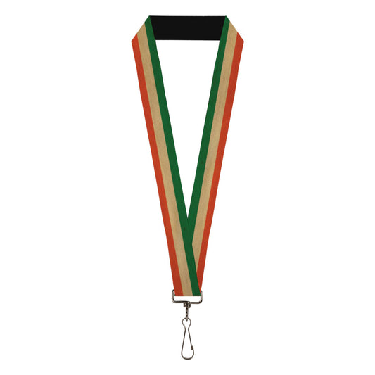 Lanyard - 1.0" - Ireland Flag Stripes Distressed