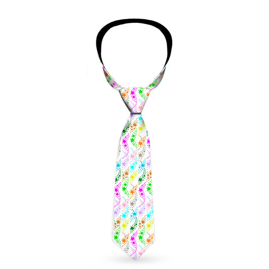 Necktie Standard - Falling Stars White Multi Color