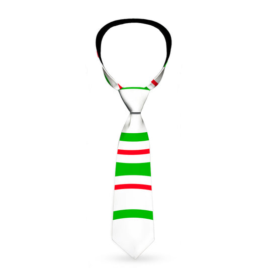 Necktie Standard - Rings White Green Red