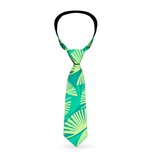 Necktie Standard - Palm Leaves Stacked Pastel Greens