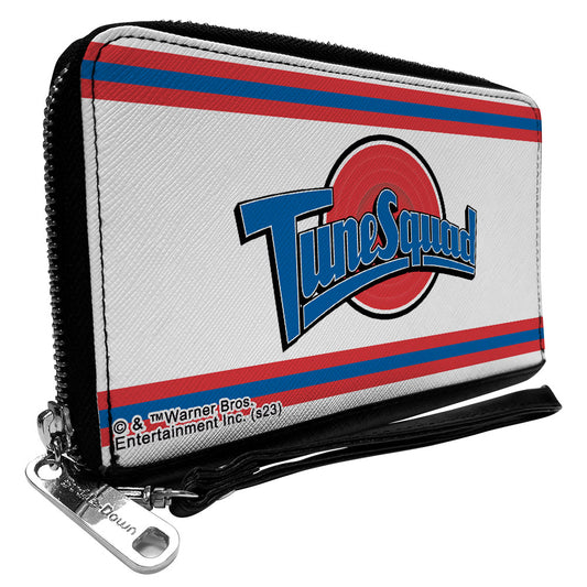 PU Zip Around Wallet Rectangle - Space Jam TUNE SQUAD Logo Stripe White/Red/Blue