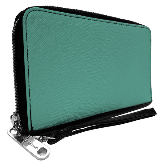 PU Zip Around Wallet Rectangle - Teal
