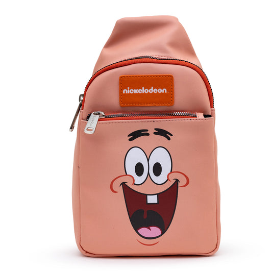 Cross Body Sling Bag  - SpongeBob Patrick Star Close-Up Salmon Orange