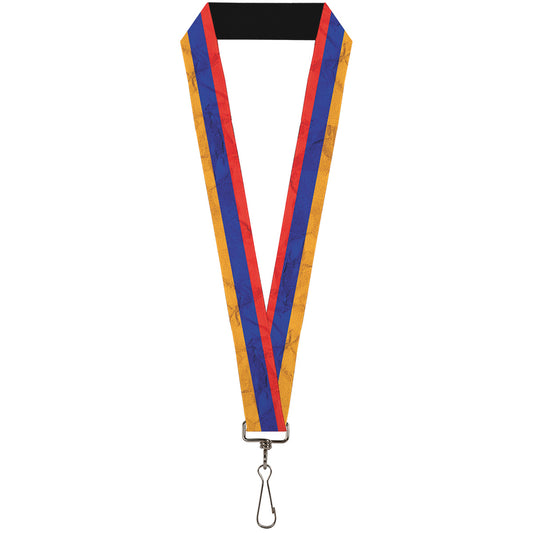 Lanyard - 1.0" - Armenia Flag Distressed