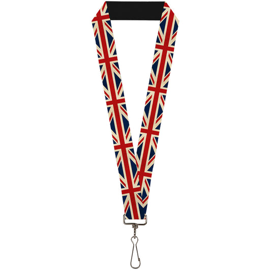 Lanyard - 1.0" - Vintage United Kingdom Flags