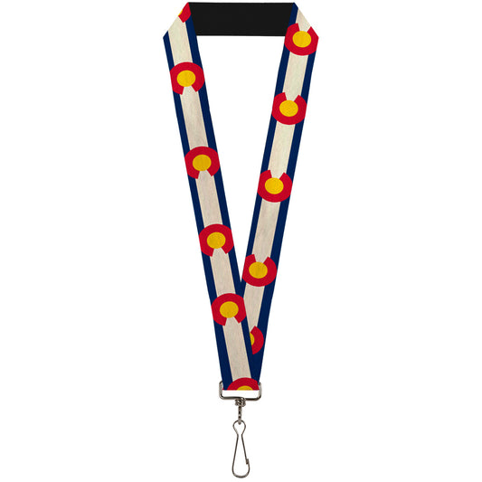 Lanyard - 1.0" - Colorado Flags2 Repeat Vintage2