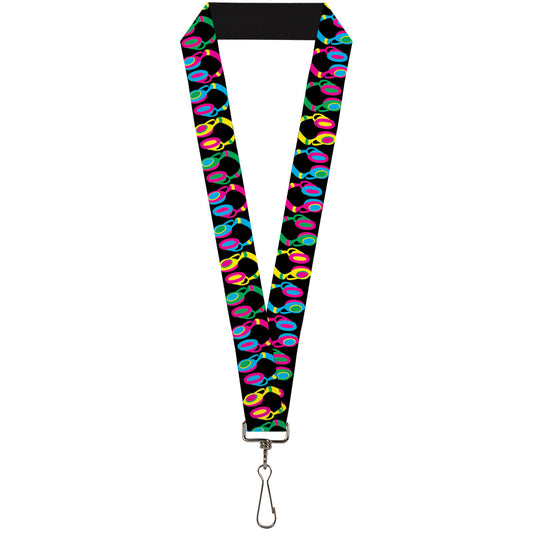 Lanyard - 1.0" - Headphones Black Neon