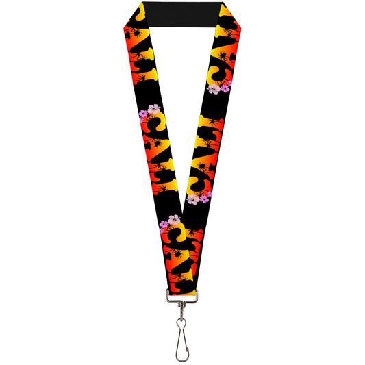 Lanyard - 1.0" - CALI Tropical Black Multi Color