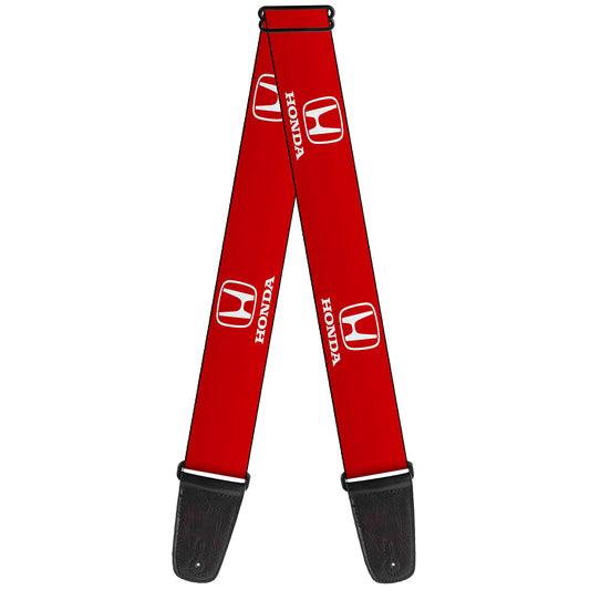 Guitar Strap - Honda Logo Red White