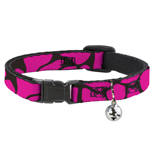 Cat Collar Breakaway - Giraffe Spots Black Fuchsia