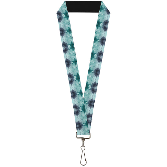 Lanyard - 1.0" - Tie Dye Reflection Turquoise Blues