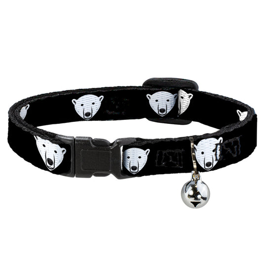 Cat Collar Breakaway - Polar Bear Repeat Black