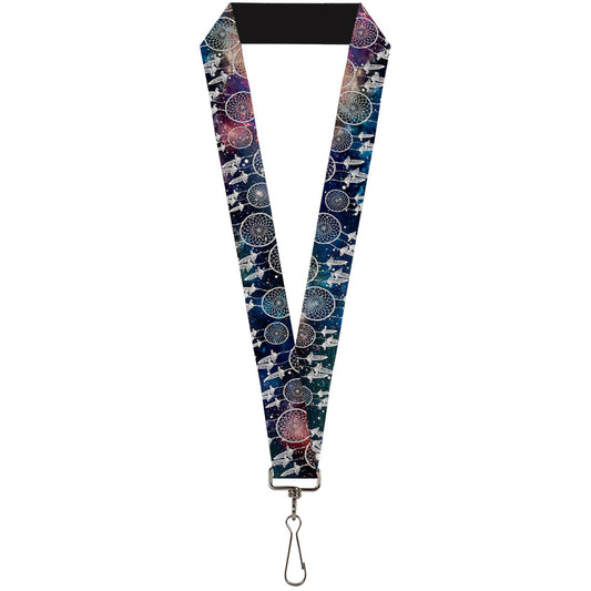 Lanyard - 1.0" - Dream Catcher Galaxy White